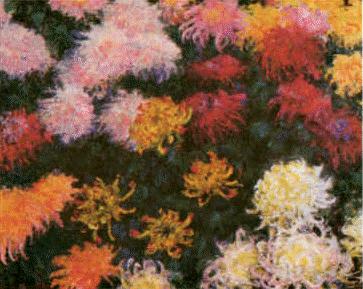 Claude Monet Chrysanthemums  sd china oil painting image